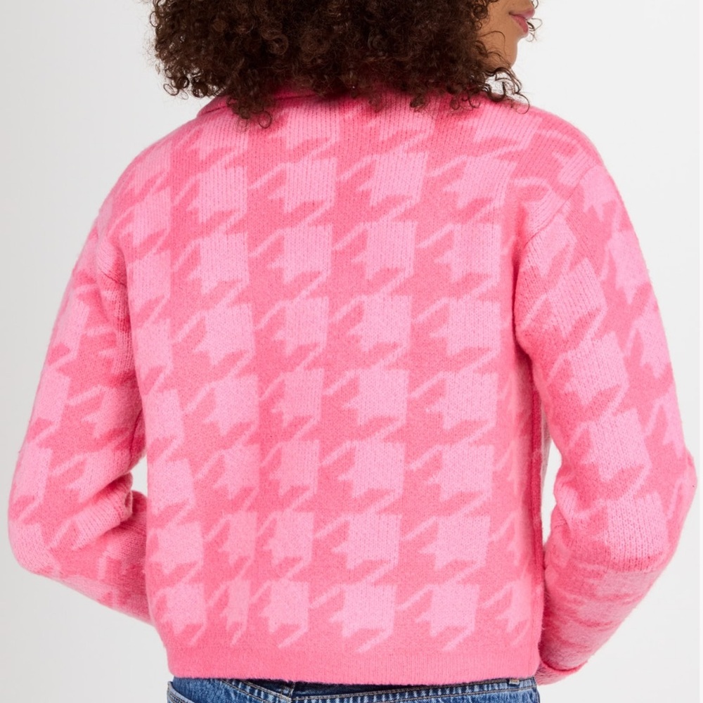 Pink Houndstooth Women's Jacket - Picture 2 of 12